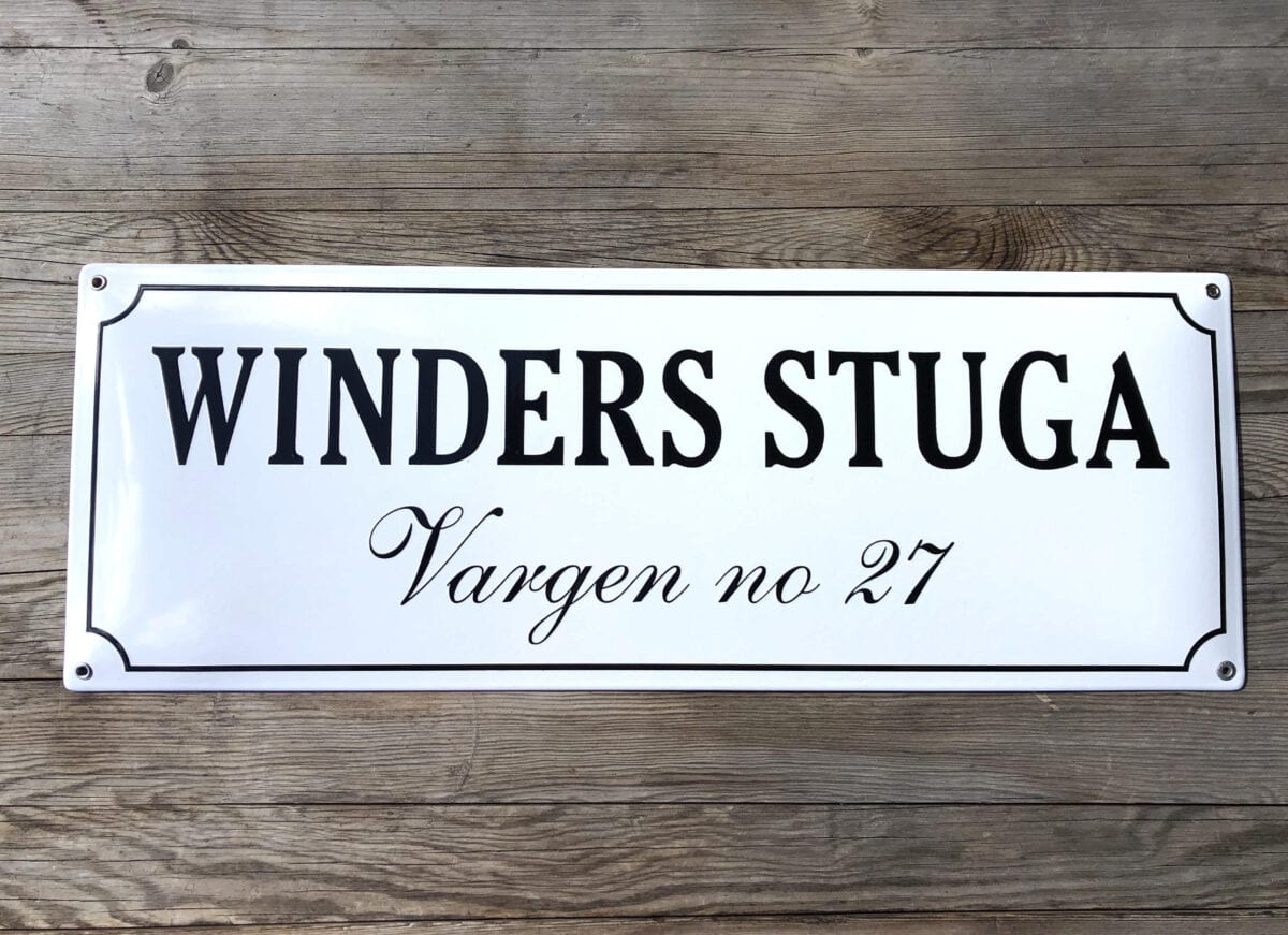 Kvartersskylt olika typsnitt