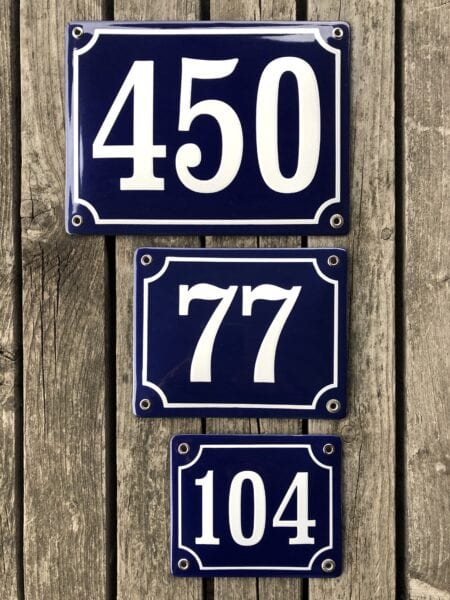 Skillinge Emalj - emaljskylt husnummer olika mått