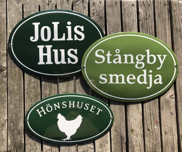 Skillinge Emalj - namnskylt ovala